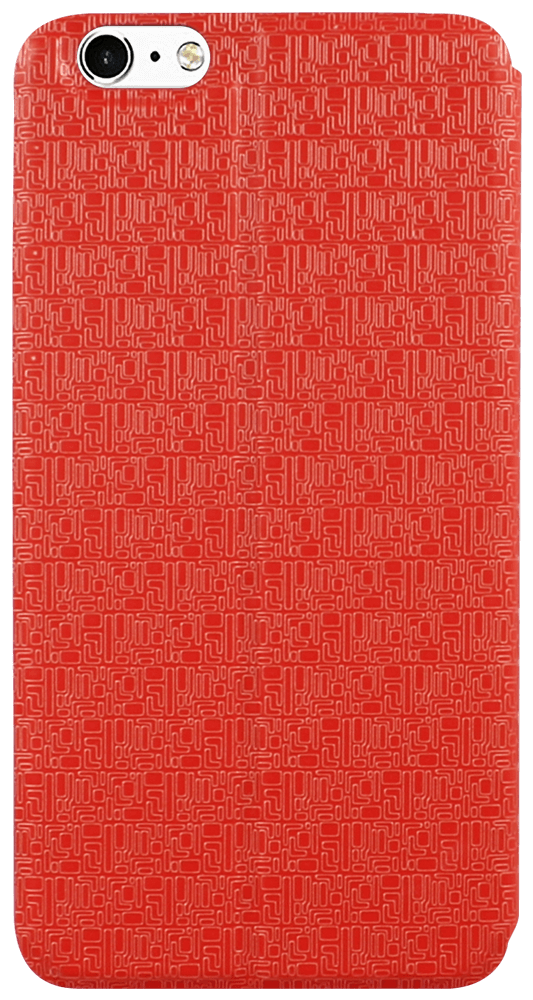 Apple iPhone 6S oldalra nyíló flipes bőrtok asztali tartó funkciós piros