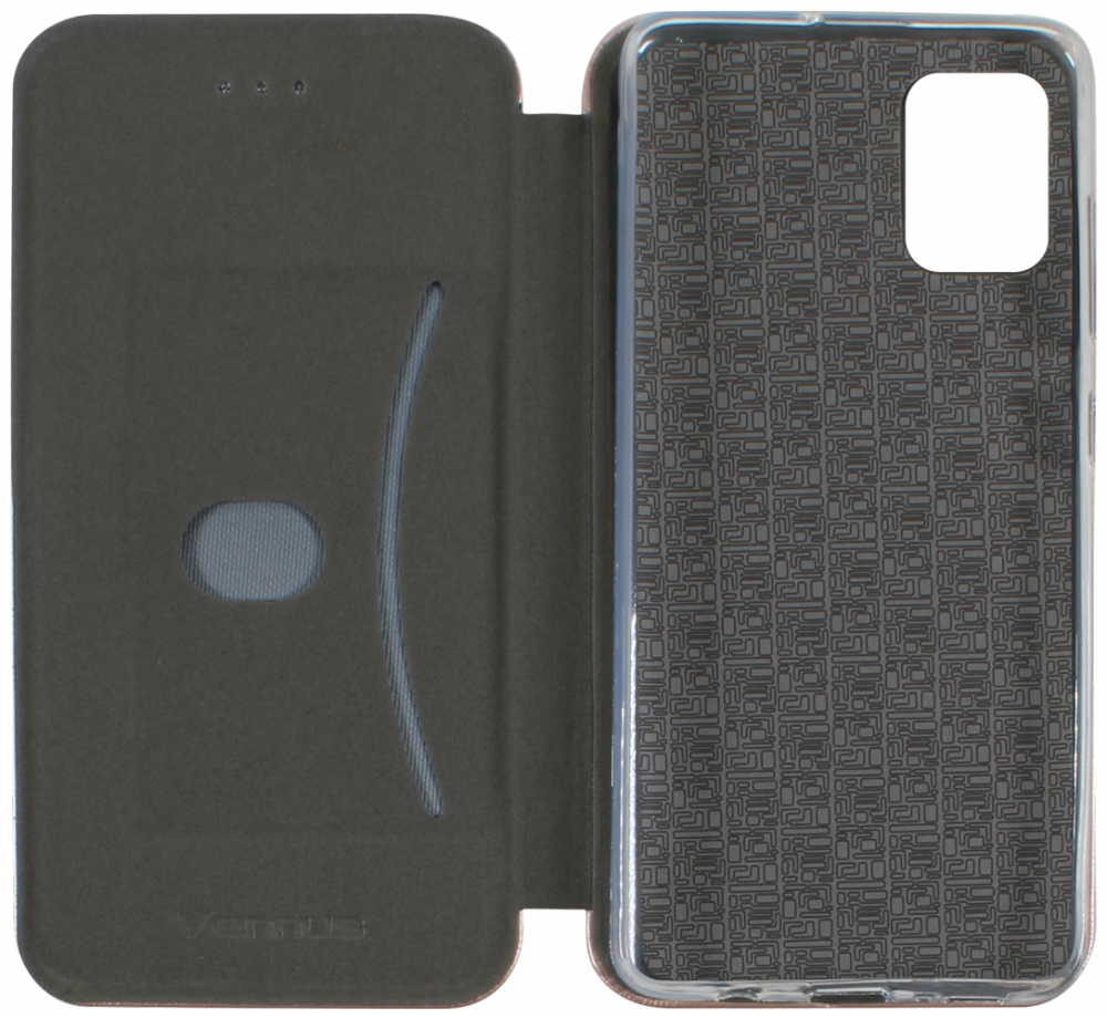 Samsung Galaxy A51 (SM-A515F) oldalra nyíló mágneses flipes bőrtok prémium minőség rozéarany