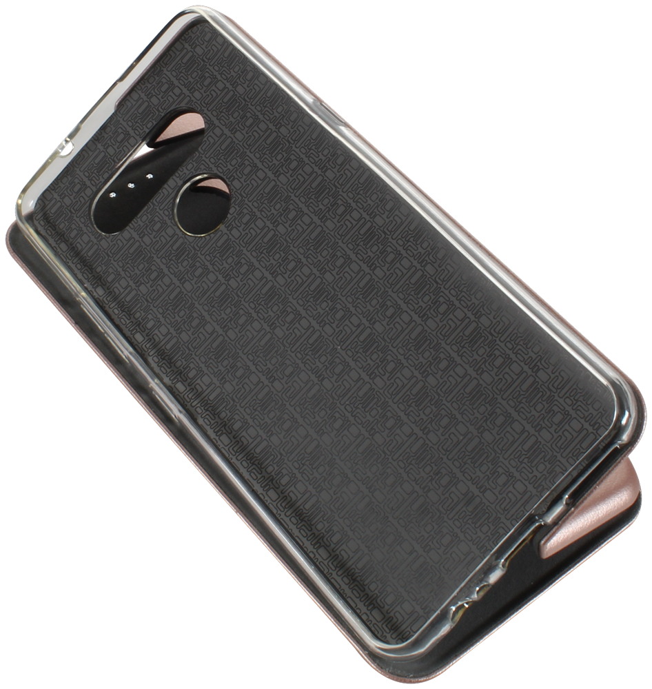 LG K50S oldalra nyíló mágneses flipes bőrtok prémium minőség rozéarany