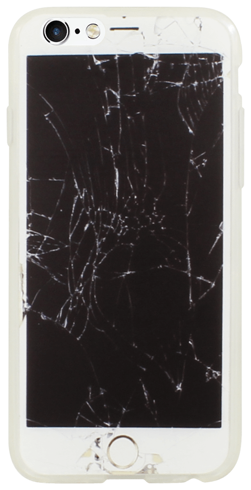 Apple iPhone 6 kemény hátlap törött kijelző minta fehér