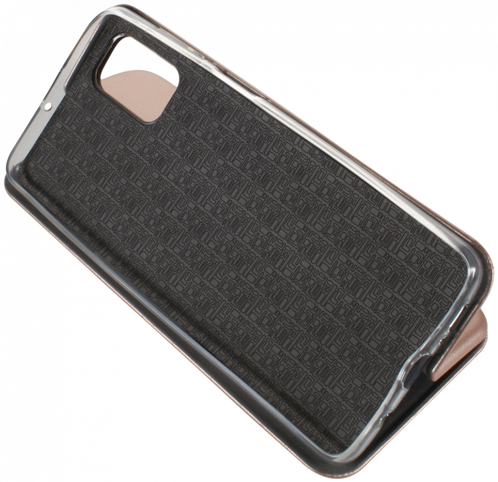 Samsung Galaxy M51 (SM-M515F) oldalra nyíló mágneses flipes bőrtok prémium minőség rozéarany