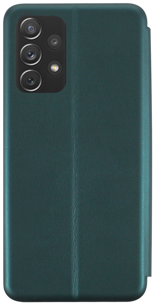 Samsung Galaxy A72 4G (SM-A725F) oldalra nyíló mágneses flipes bőrtok prémium minőség sötétzöld