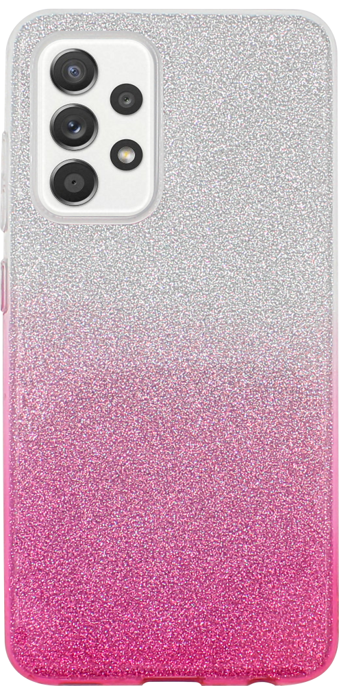 Samsung Galaxy A52 4G (SM-A525F) szilikon tok csillogó hátlap rózsaszín/ezüst