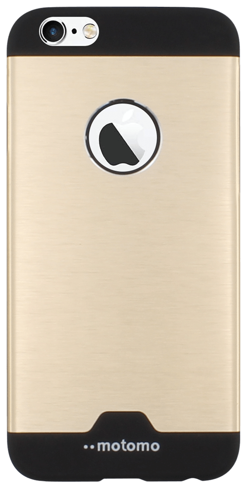 Apple iPhone 6 kemény hátlap gyári MOTOMO logó kihagyós fém hátlappal arany