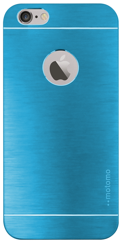 Apple iPhone 6 kemény hátlap logó kihagyós fém hátlappal kék