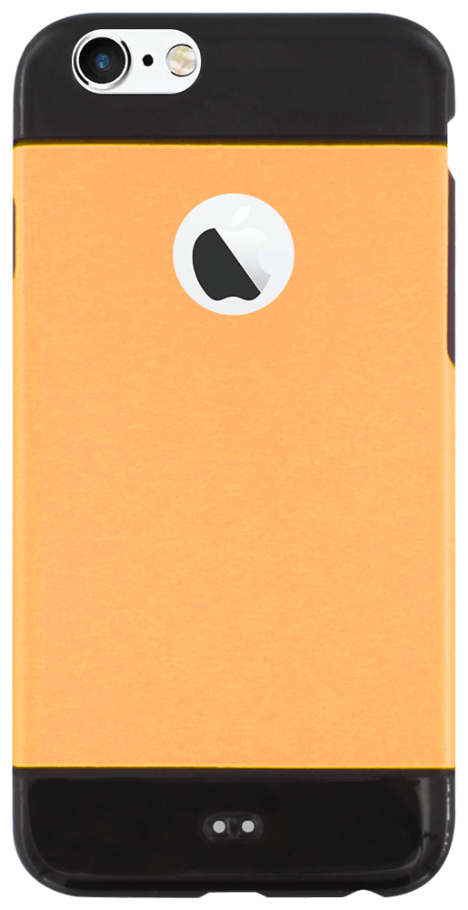 Apple iPhone 6 szilikon tok logó kihagyós narancssárga