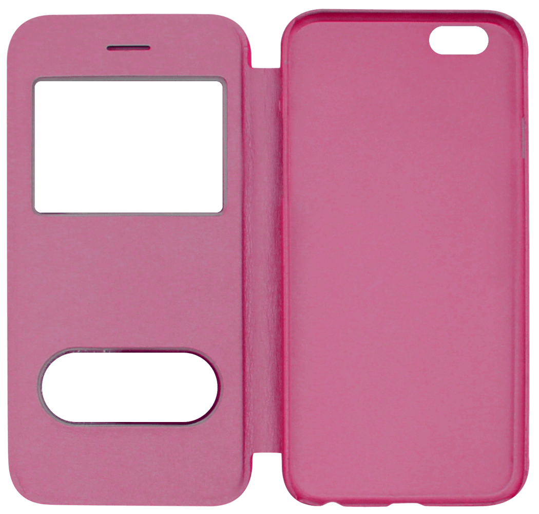 Apple iPhone 6S oldalra nyíló flipes bőrtok S-View Cover rózsaszín