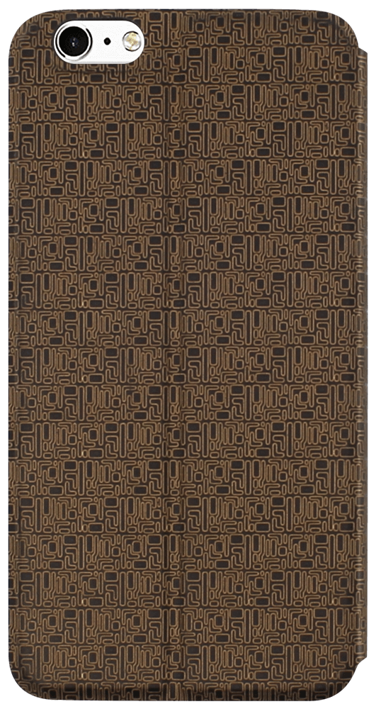 Apple iPhone 6 Plus oldalra nyíló flipes bőrtok gyári SMART asztali tartó funkciós barna