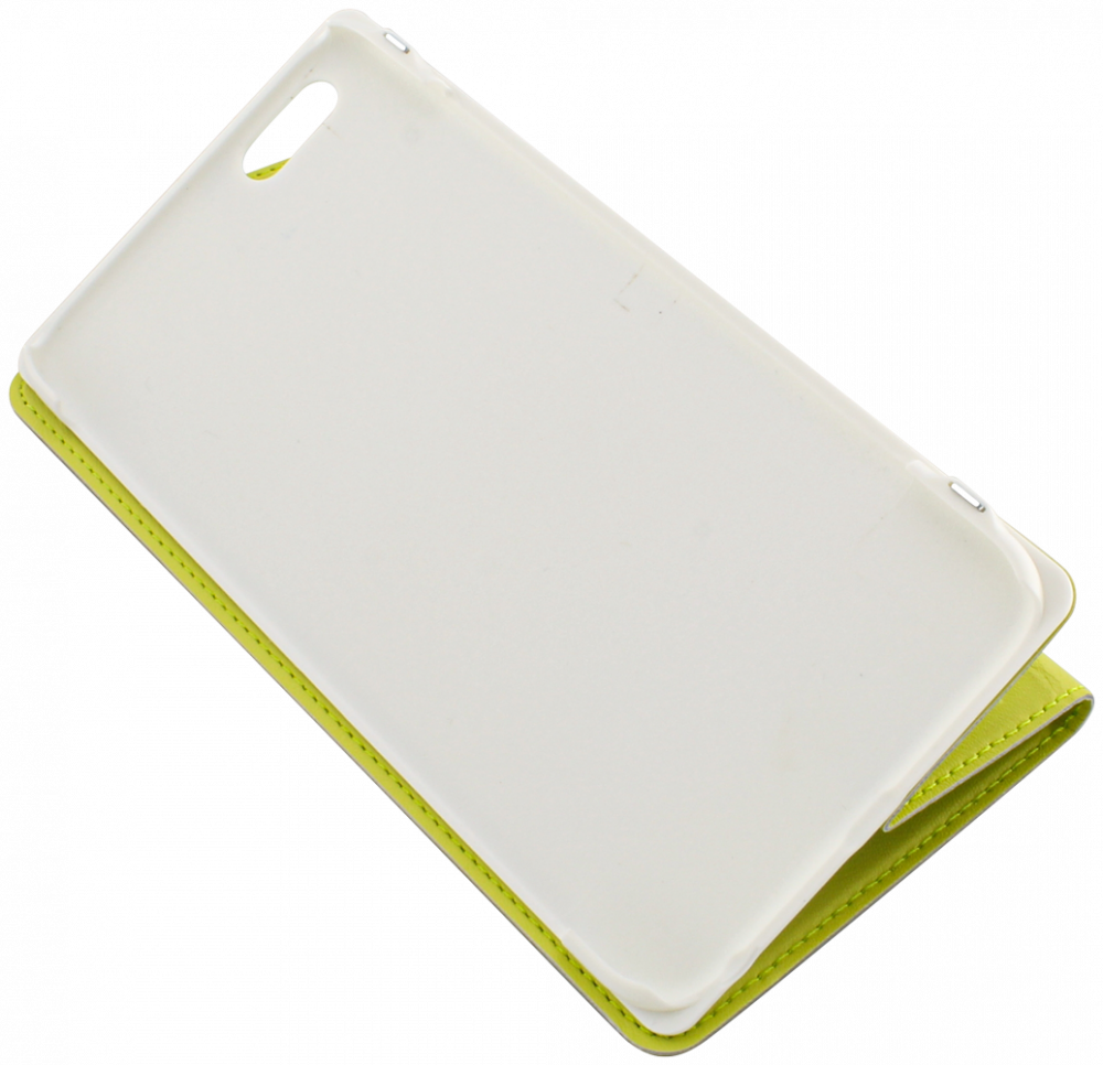 Apple iPhone 6 Plus oldalra nyíló flipes bőrtok S-View Cover zöld