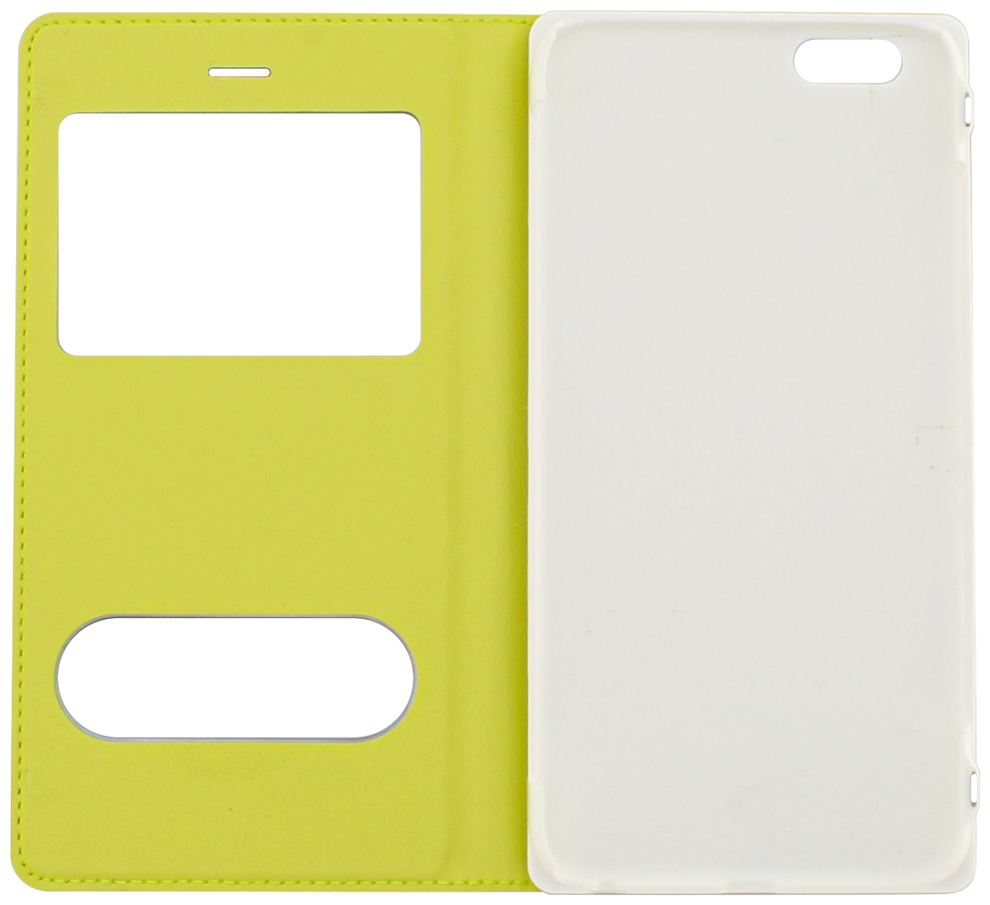 Apple iPhone 6 Plus oldalra nyíló flipes bőrtok S-View Cover zöld