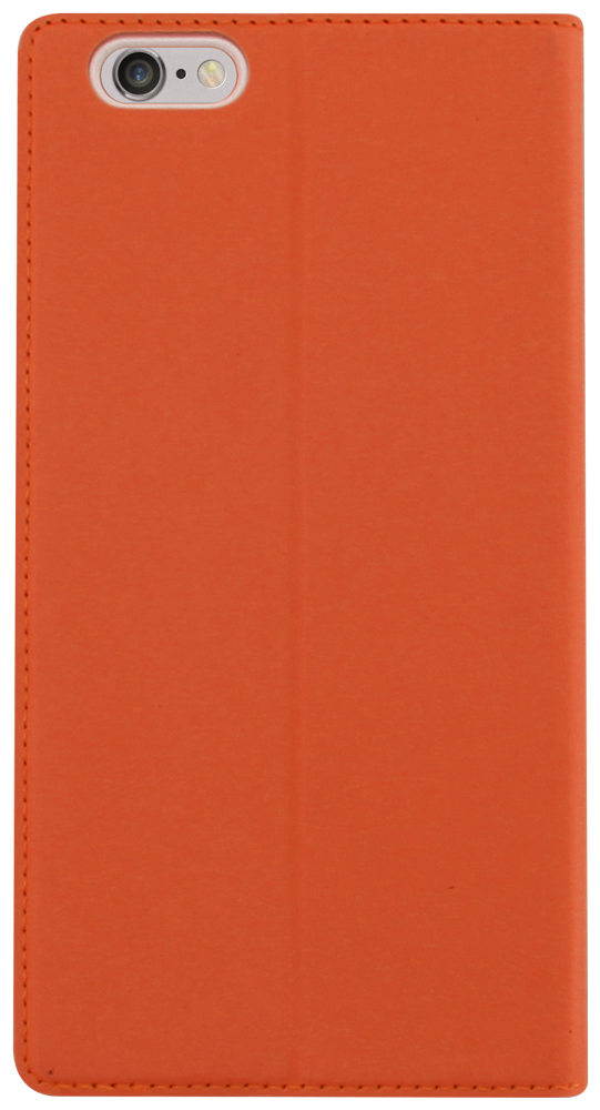Apple iPhone 6S Plus oldalra nyíló flipes bőrtok S-View Cover narancssárga