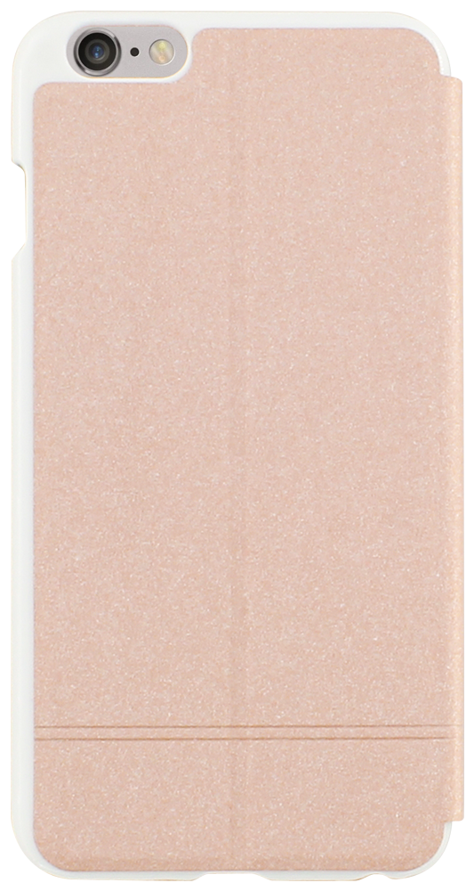 Apple iPhone 6S Plus oldalra nyíló flipes bőrtok gyári KALAIDENG mikroszálas rozéarany