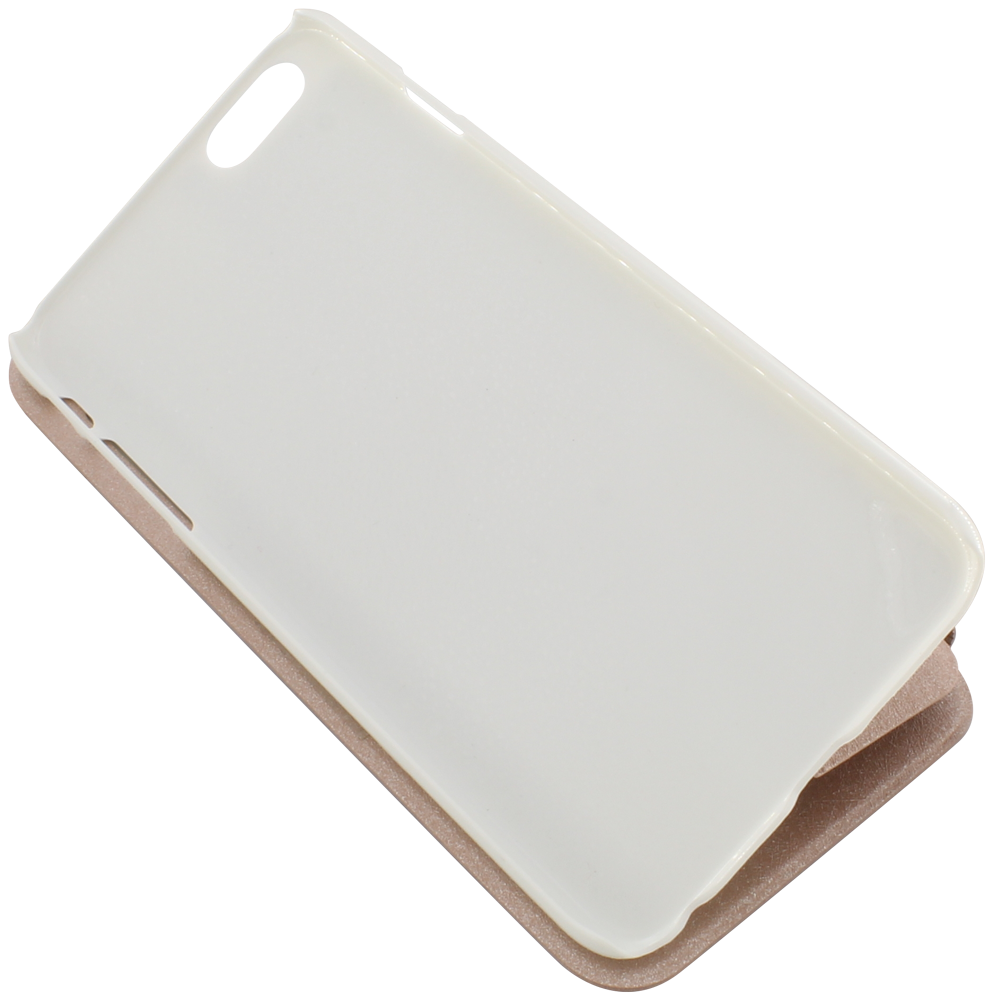 Apple iPhone 6S Plus oldalra nyíló flipes bőrtok gyári KALAIDENG mikroszálas rozéarany