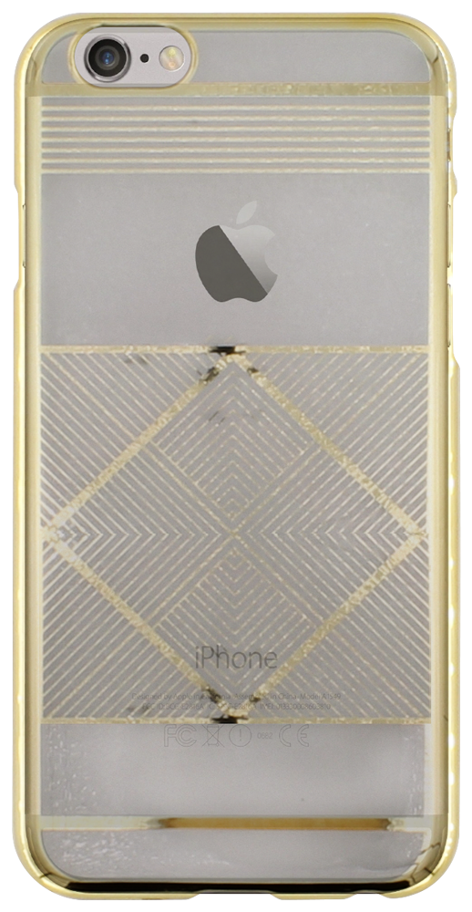 Apple iPhone 6S kemény hátlap arany mintás víztiszta