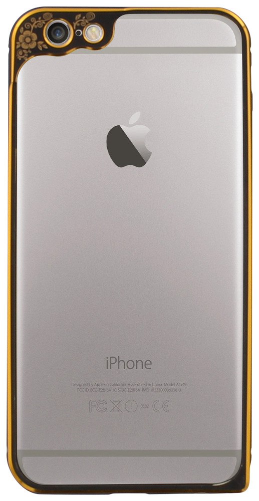 Apple iPhone 6S bumper kameravédővel fekete/arany