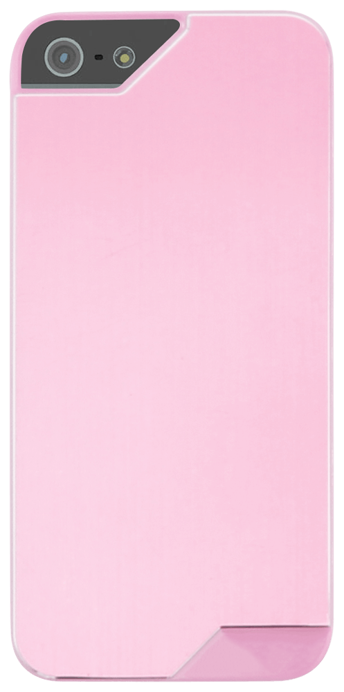 Apple iPhone 5 kemény hátlap fém hátlappal rózsaszín