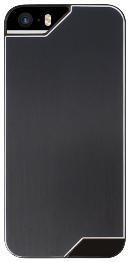 Apple iPhone 5S kemény hátlap fém hátlappal fekete