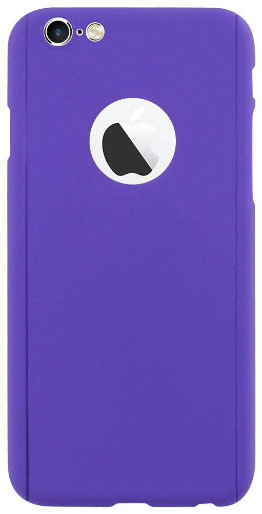 Apple iPhone 6 kemény hátlap logó kihagyós 360 ° védelem lila
