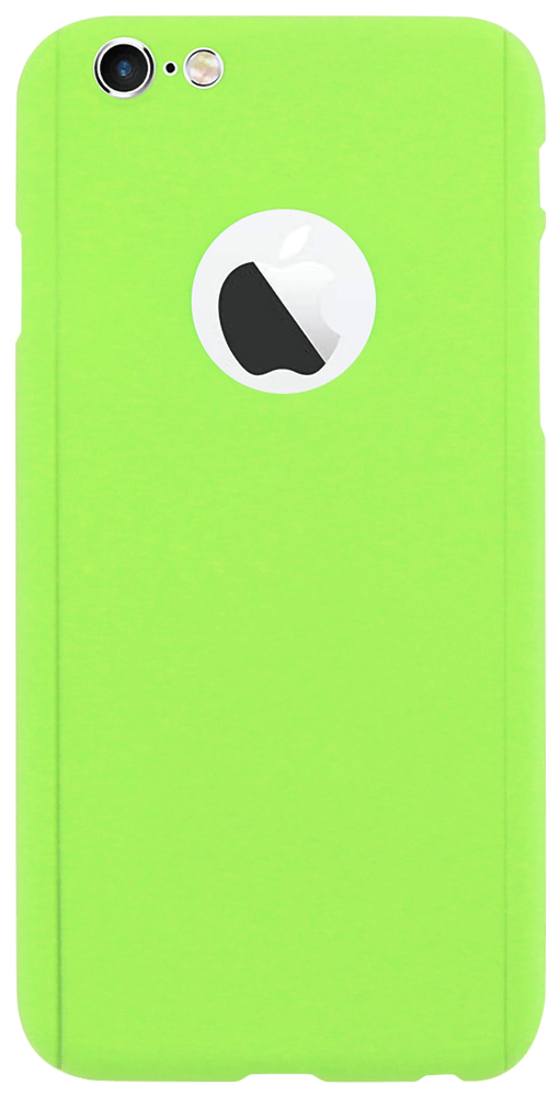 Apple iPhone 6S kemény hátlap logó kihagyós 360 ° védelem zöld