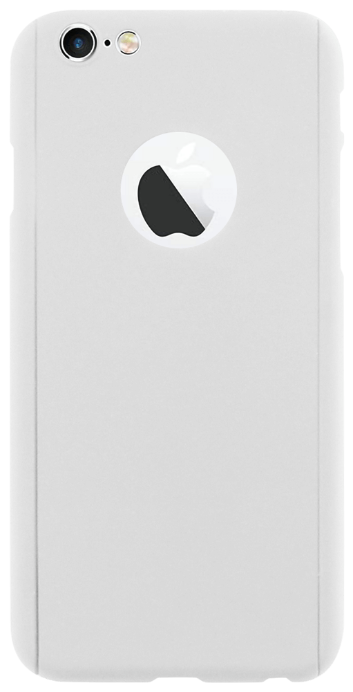 Apple iPhone 6S kemény hátlap logó kihagyós 360 ° védelem fehér