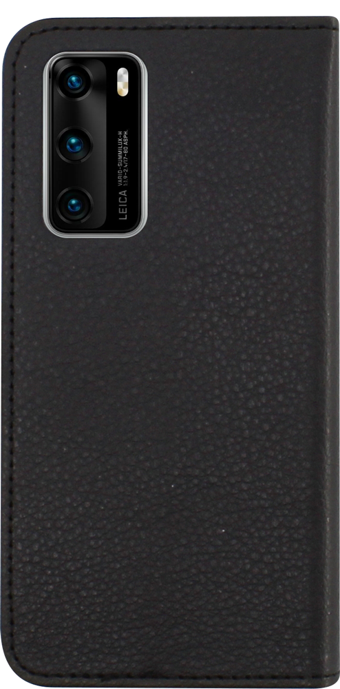 Huawei P40 oldalra nyíló flipes bőrtok asztali tartó funkciós fekete