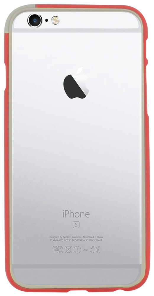 Apple iPhone 6 bumper szürke/piros