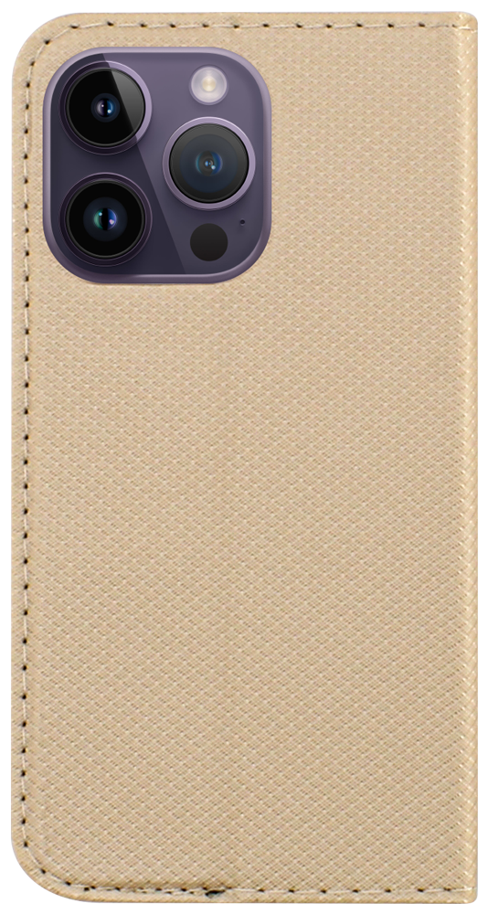 Apple iPhone 14 Pro oldalra nyíló flipes bőrtok rombusz mintás arany