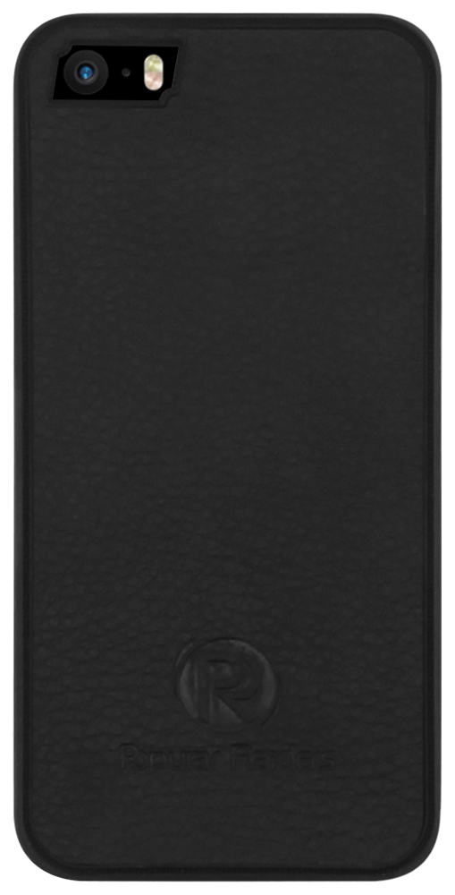 Apple iPhone 5 szilikon tok bőrhatású fekete POPULAR RAIDERS