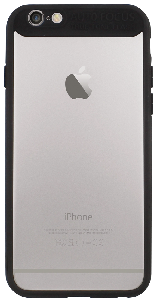 Apple iPhone 6 szilikon tok átlátszó hátlap fekete