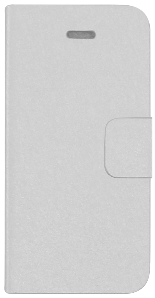 Apple iPhone 5S oldalra nyíló flipes bőrtok mikroszálas minta ezüst