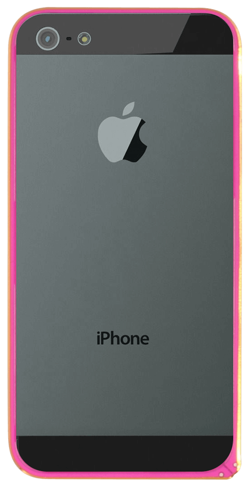 Apple iPhone 5 bumper arany csíkkal rózsaszín