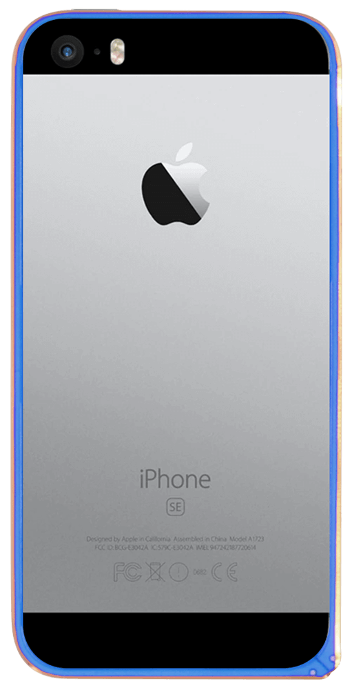 Apple iPhone SE (2016) bumper arany csíkkal kék