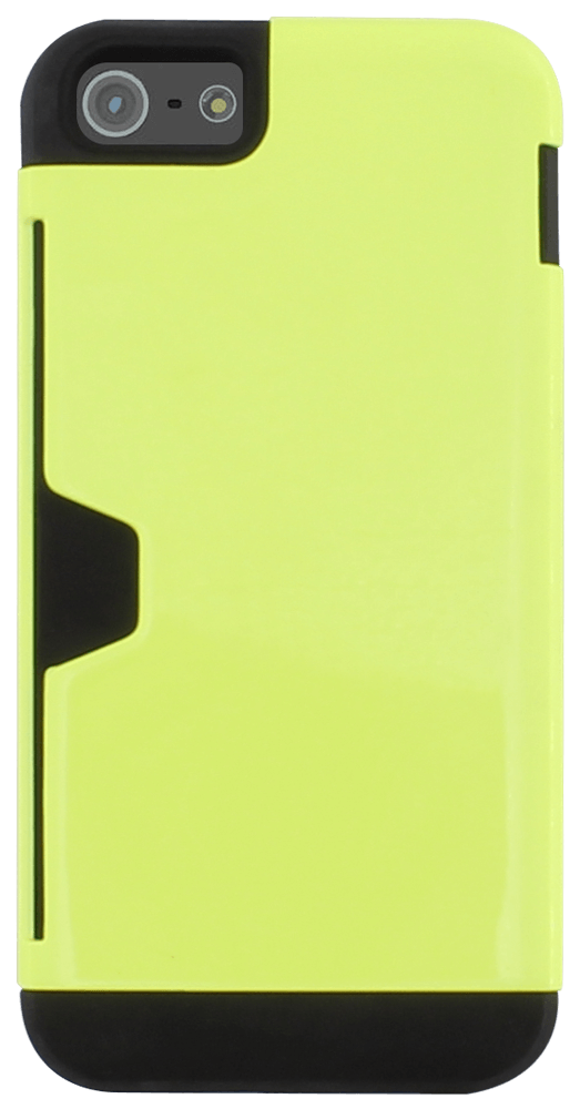 Apple iPhone 5 szilikon tok műanyag hátlap fekete/zöld