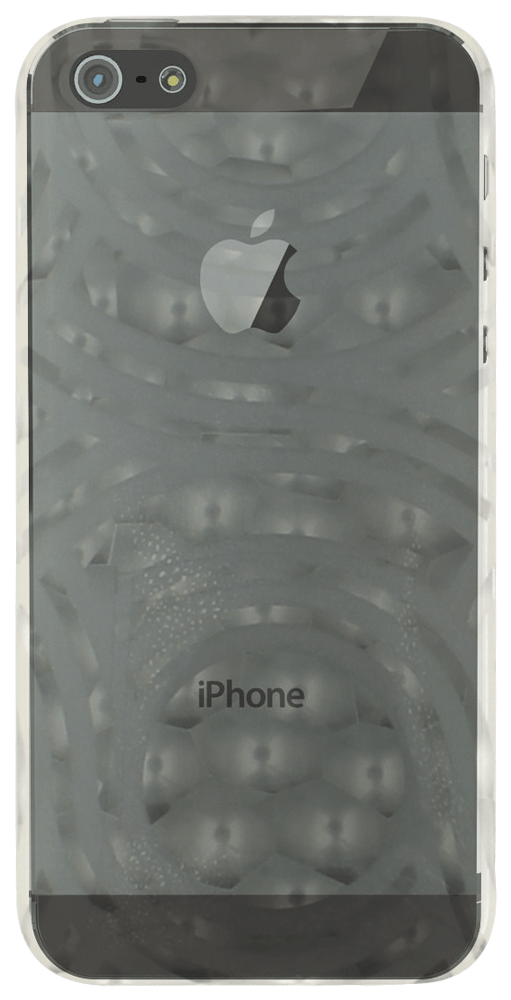 Apple iPhone 5 szilikon tok nonfiguratív minta ezüst