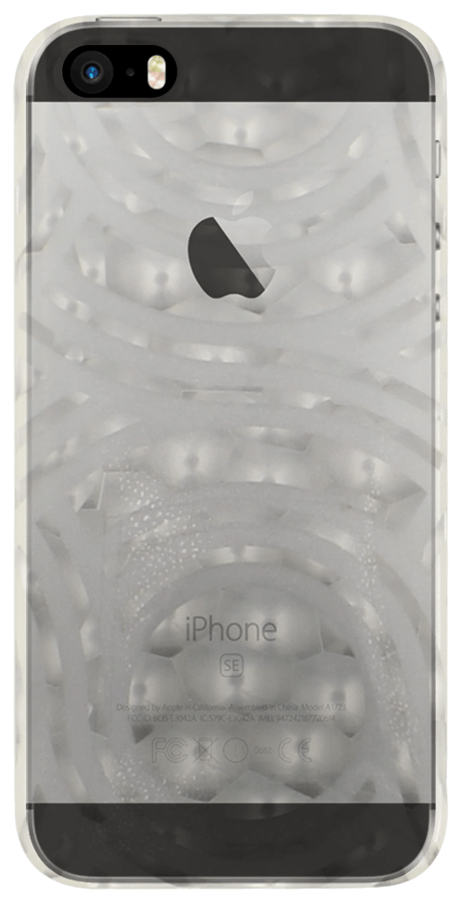Apple iPhone SE (2016) szilikon tok nonfiguratív minta ezüst