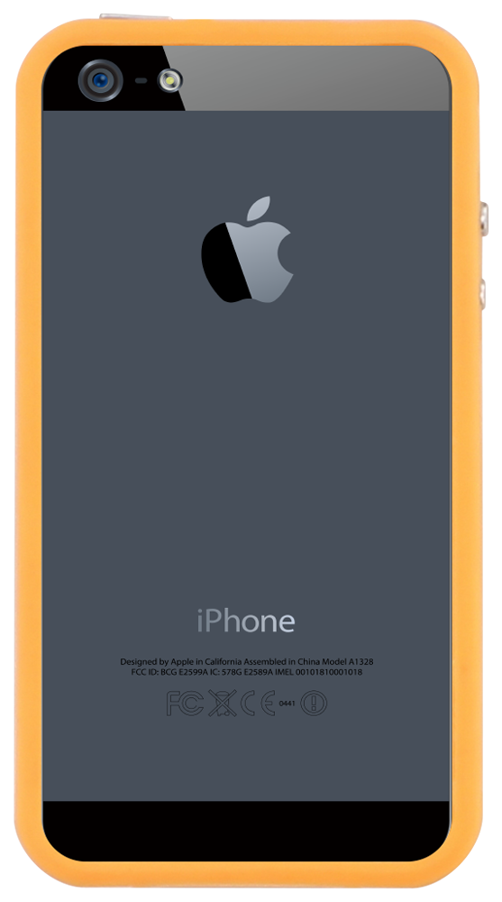 Apple iPhone 5 bumper narancssárga/átlátszó