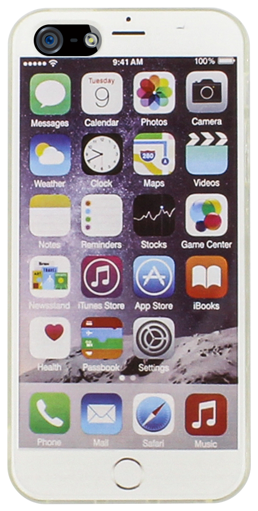 Apple iPhone 5 kemény hátlap iPhone widget mintás fehér