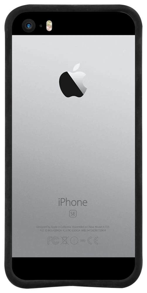 Apple iPhone 5S bumper szilikon belső fekete/piros
