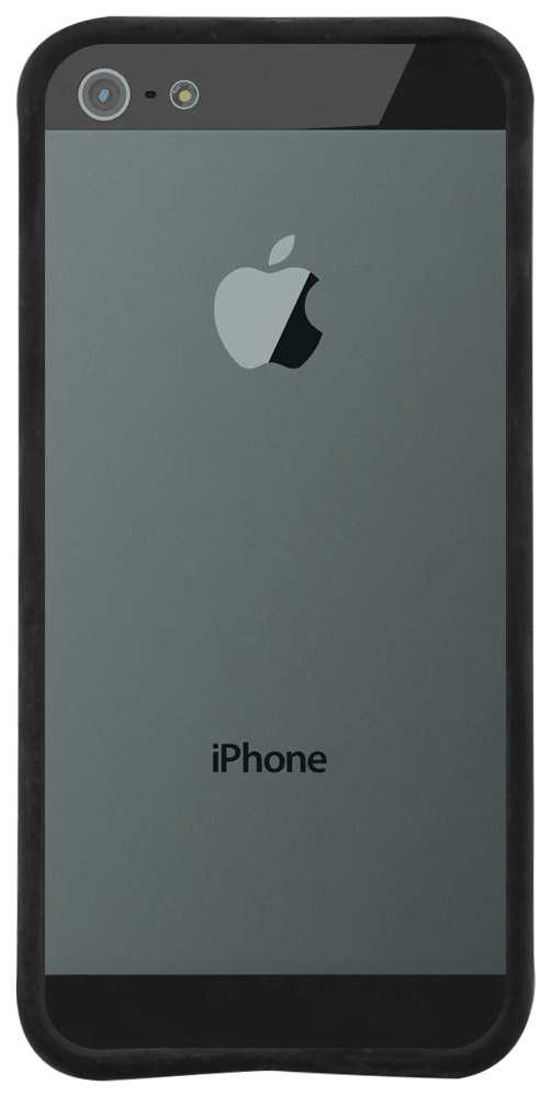 Apple iPhone 5 bumper szilikon betét fekete/rózsaszín