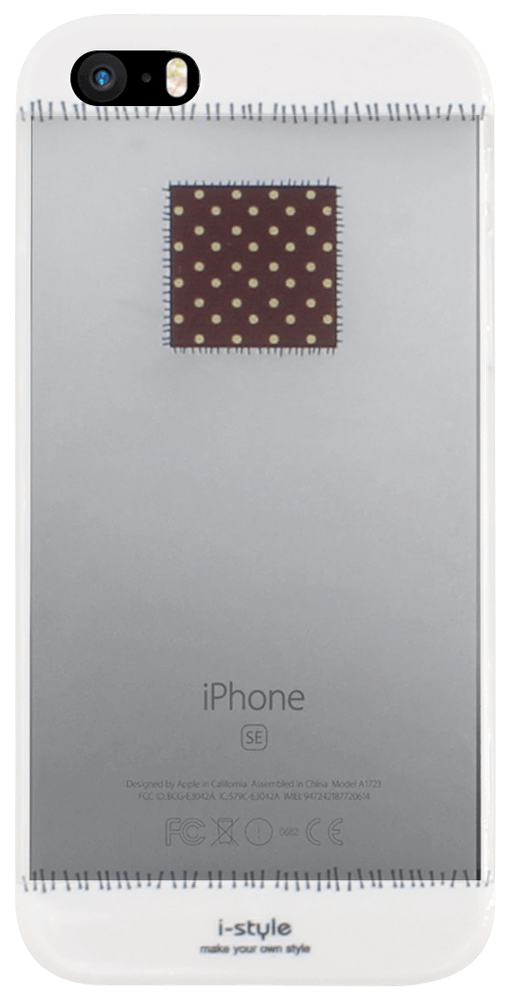 Apple iPhone 5S kemény hátlap foltozott mintás átlátszó