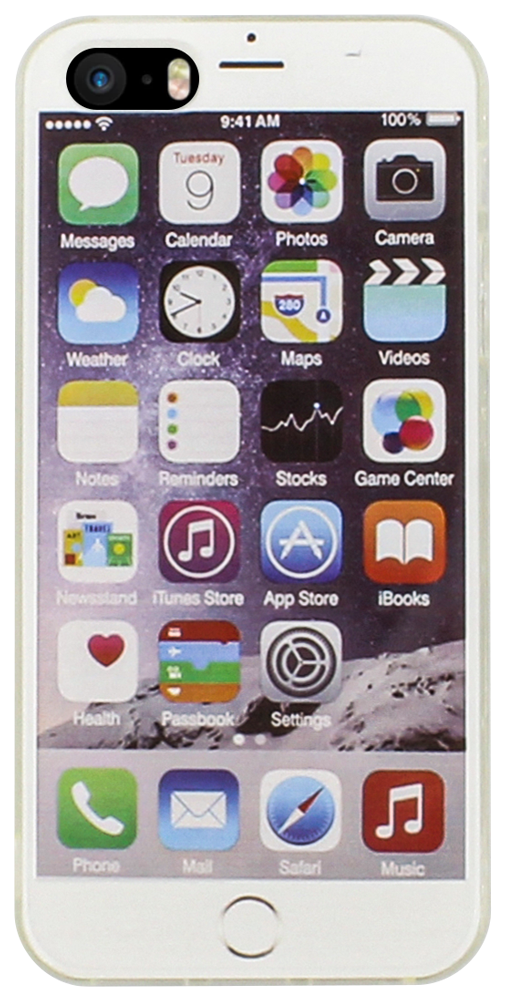 Apple iPhone 5S kemény hátlap iPhone widget mintás fehér