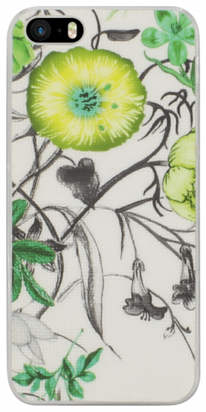 Apple iPhone SE (2016) kemény hátlap virágmintás fehér