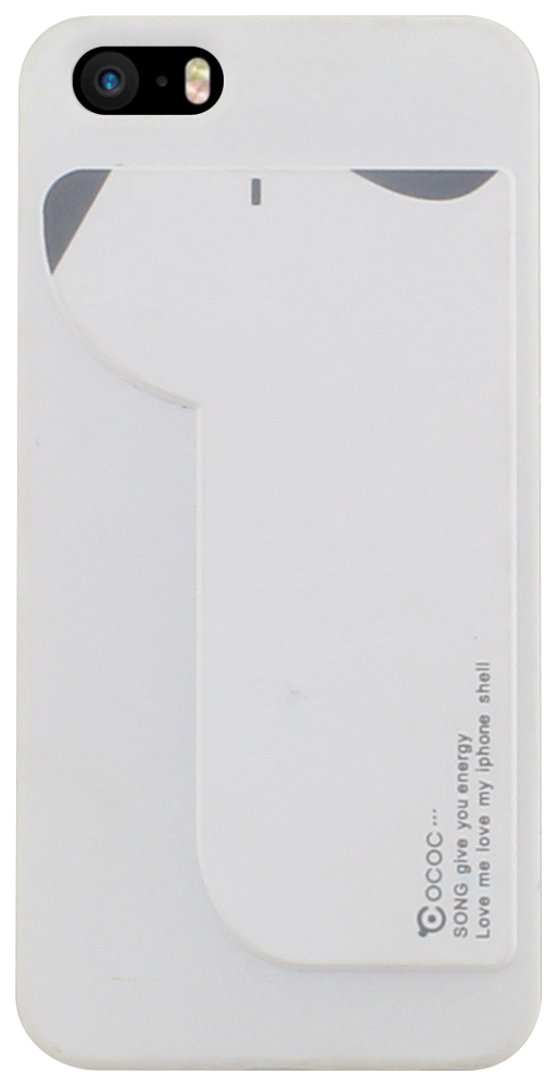Apple iPhone 5S kemény hátlap gumírozott fehér/szürke