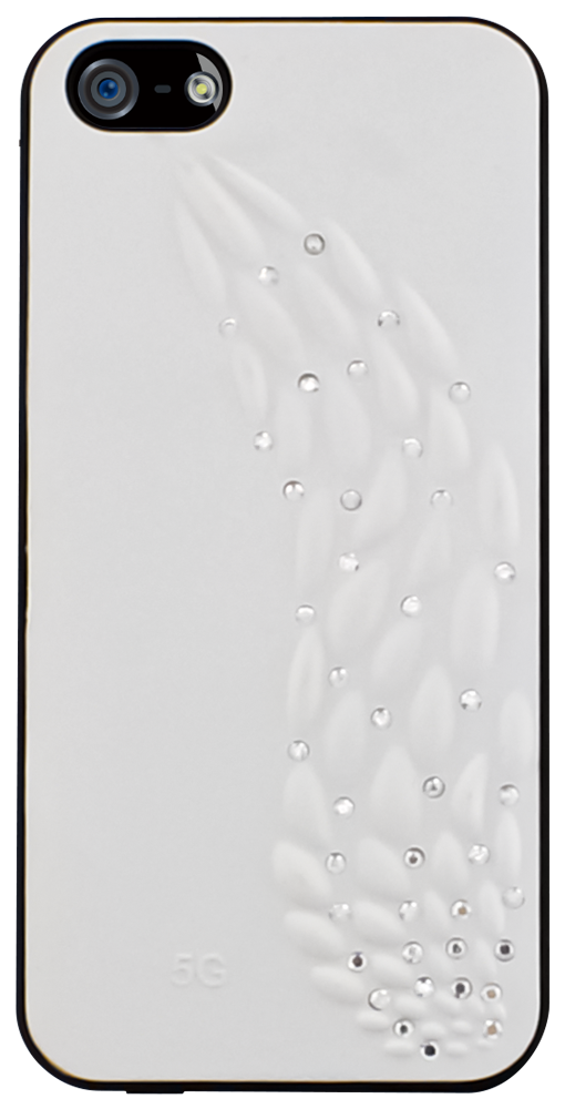 Apple iPhone 5 kemény hátlap strasszköves fehér