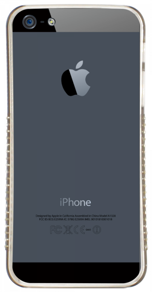 Apple iPhone 5 bumper strasszköves szürke