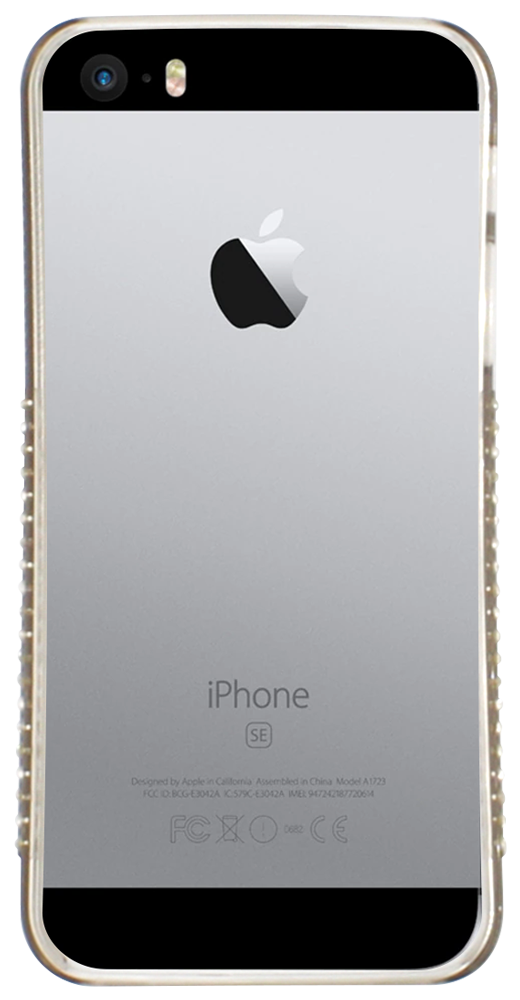 Apple iPhone SE (2016) bumper strasszköves szürke
