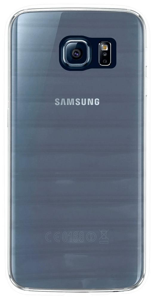 Samsung Galaxy S6 Edge (G925) szilikon tok vízszintes barázdákkal átlátszó