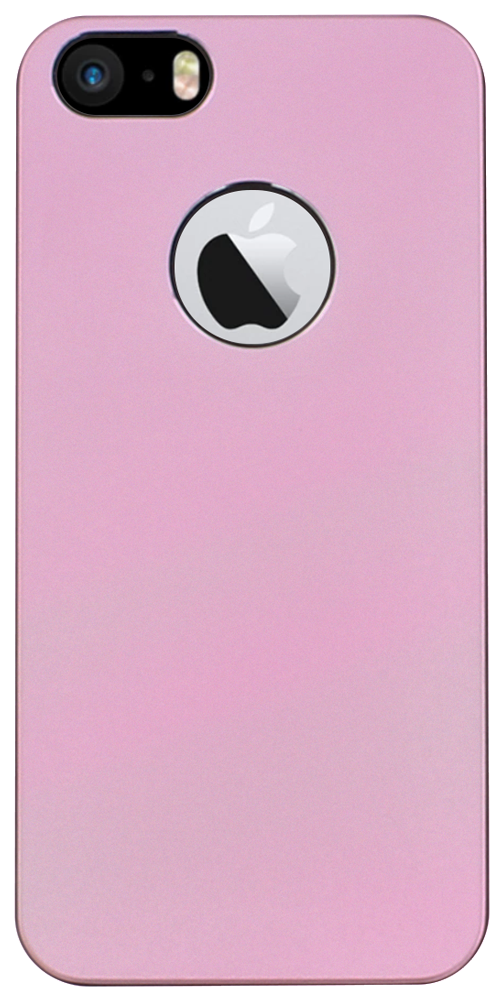 Apple iPhone SE (2016) kemény hátlap logó kihagyós fekete/rózsaszín
