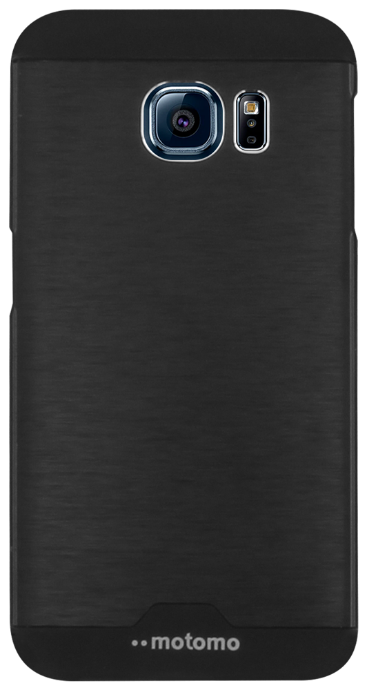 Samsung Galaxy S6 EDGE fém hátlap műanyag belsővel fekete MOTOMO