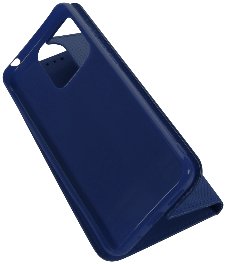 Xiaomi Redmi 10C oldalra nyíló flipes bőrtok rombusz mintás sötétkék